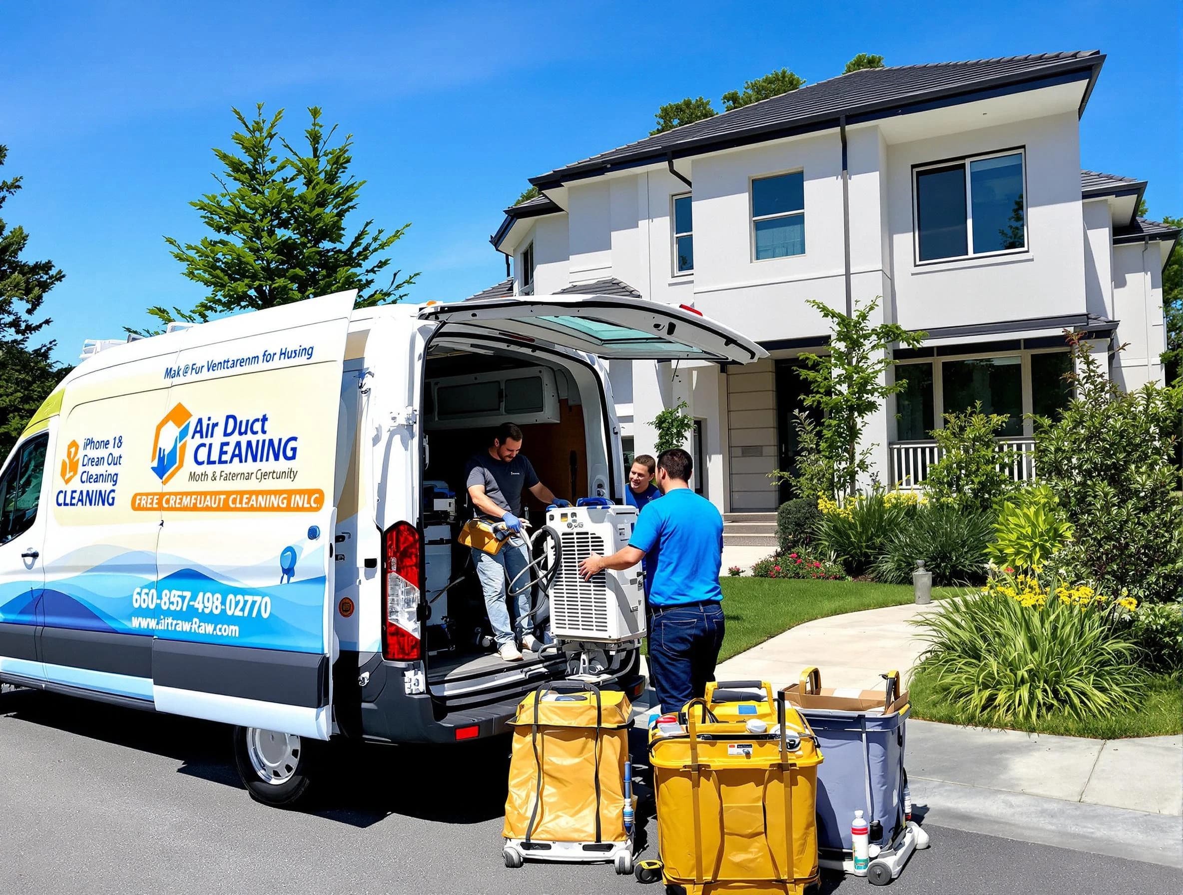 Chelmsford Air Duct Cleaning technician performing professional air duct cleaning in Chelmsford
