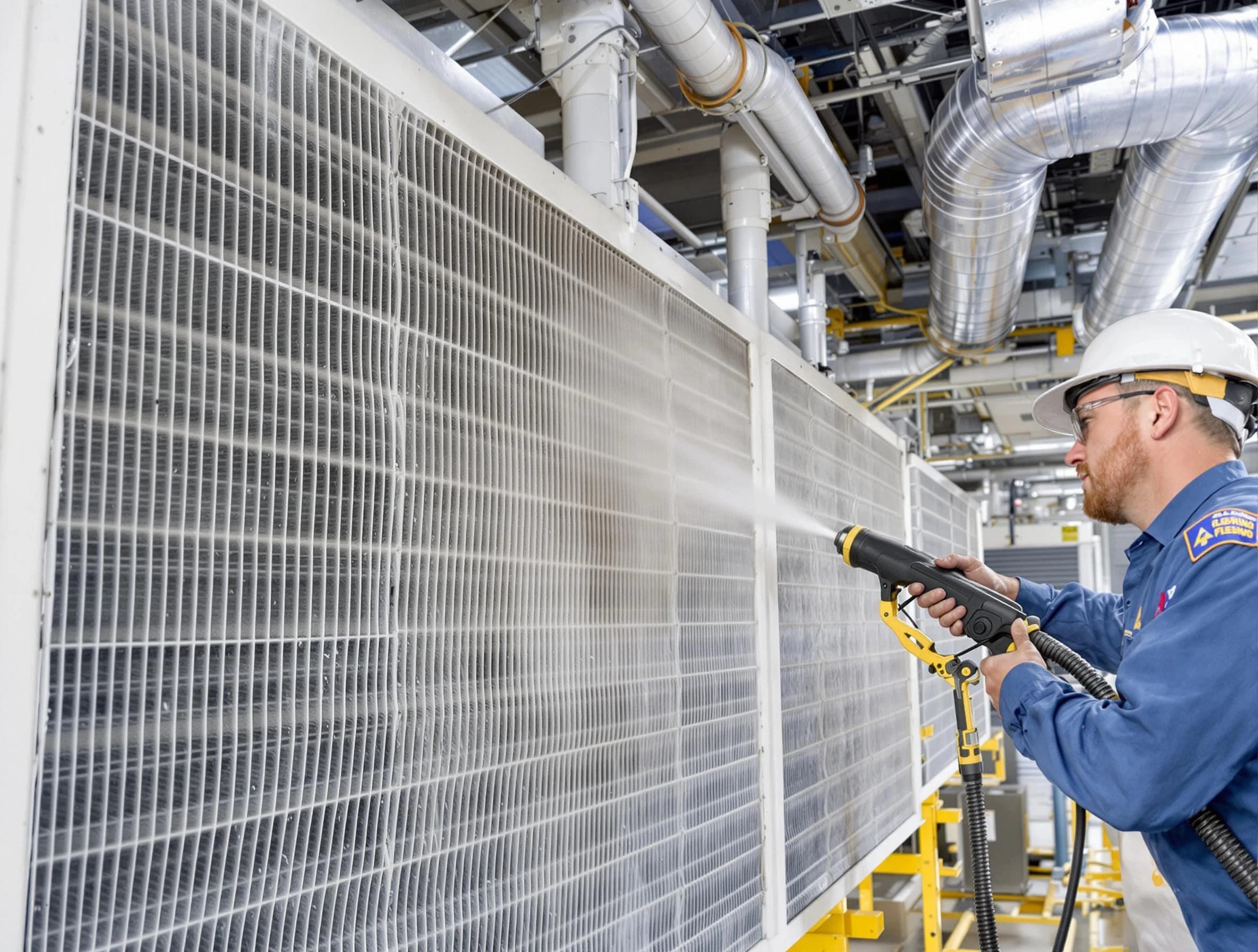 Professional commercial coil cleaning by Chelmsford Air Duct Cleaning in Chelmsford