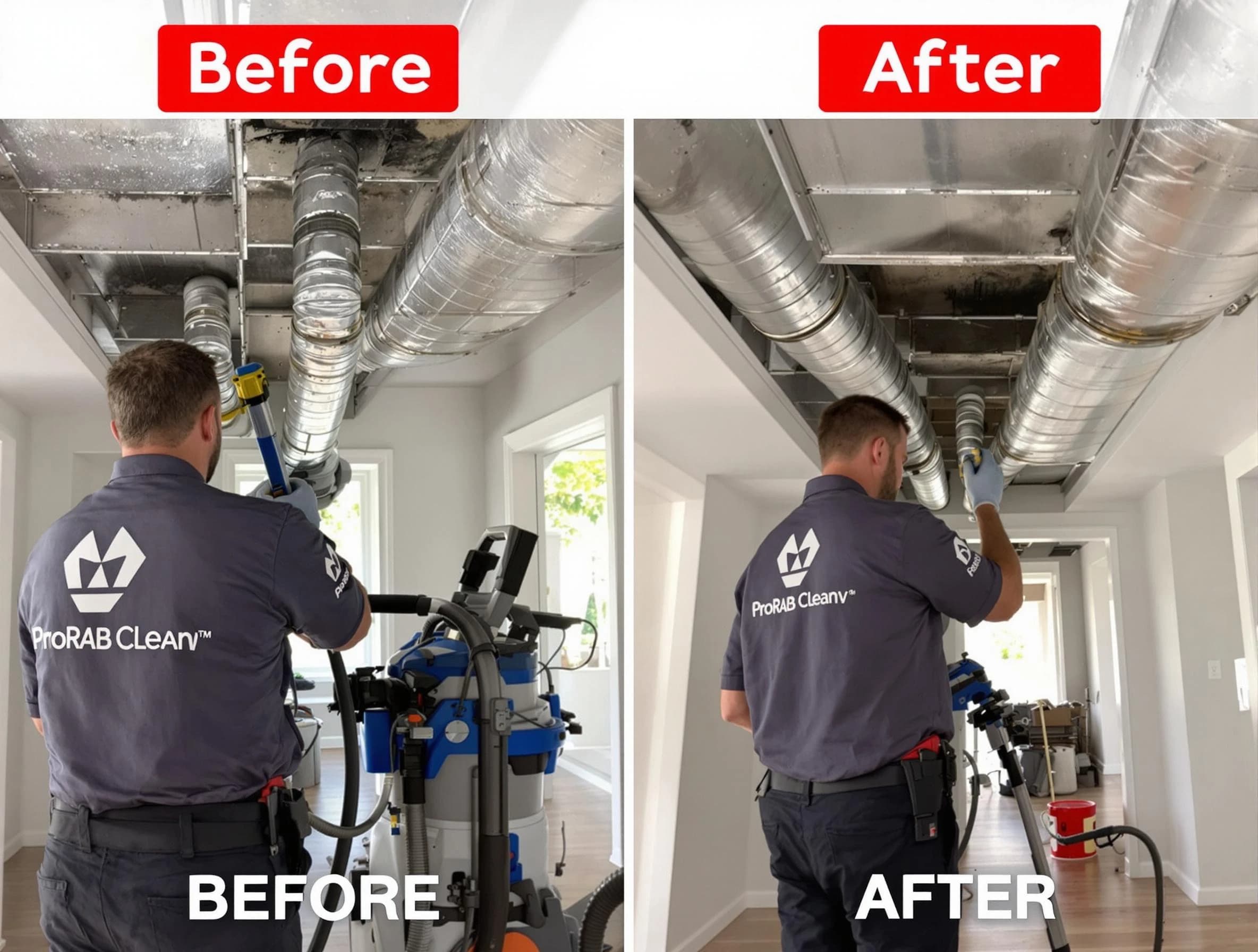 Chelmsford Air Duct Cleaning expert performing thorough residential duct cleaning in a Chelmsford home